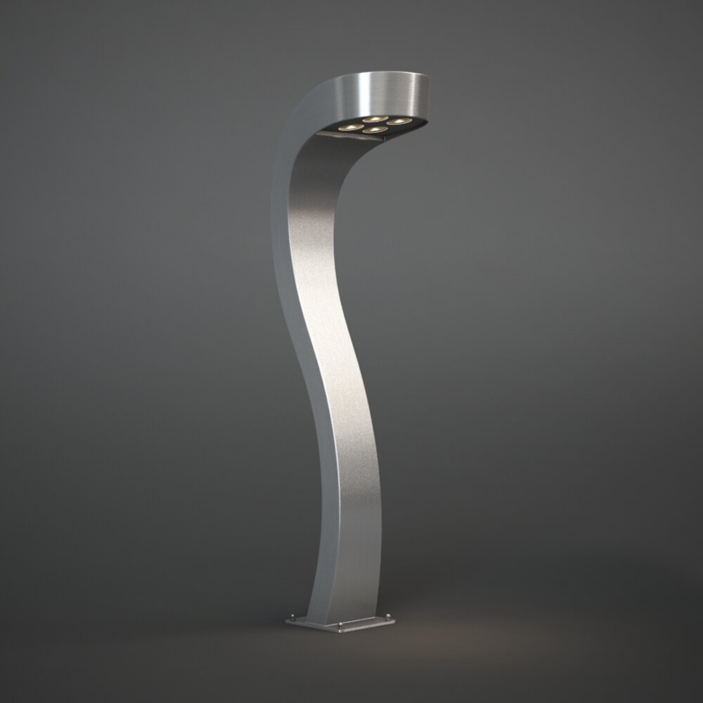 Modern Curved Floor Lamp Modello 3D