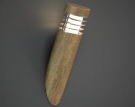 Modern Wooden Wall Light Modello 3D