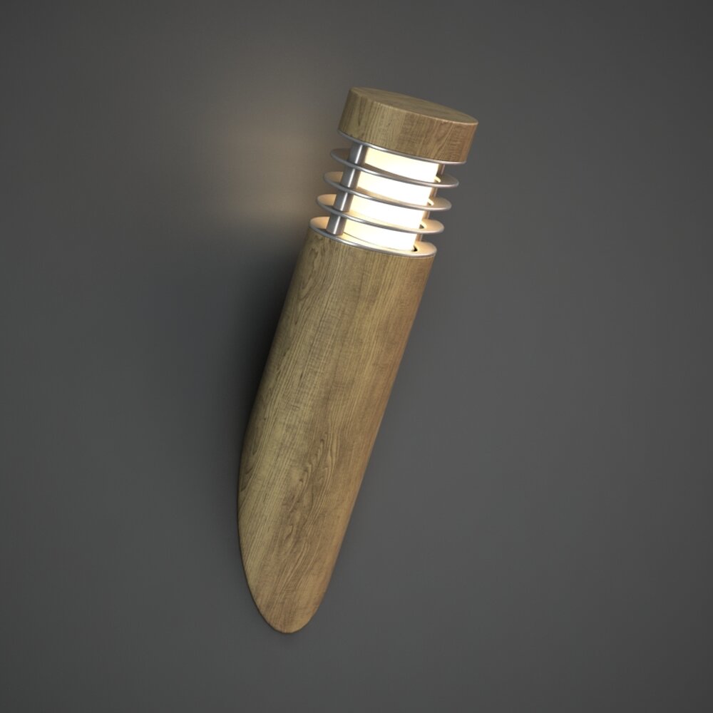 Modern Wooden Wall Light 3Dモデル