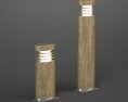 Modern Wooden Outdoor Lamps 3Dモデル