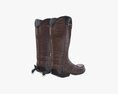 Leather Cowboy Boots Modelo 3d