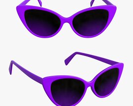 Butterfly Shaped Sunglasses 3D model