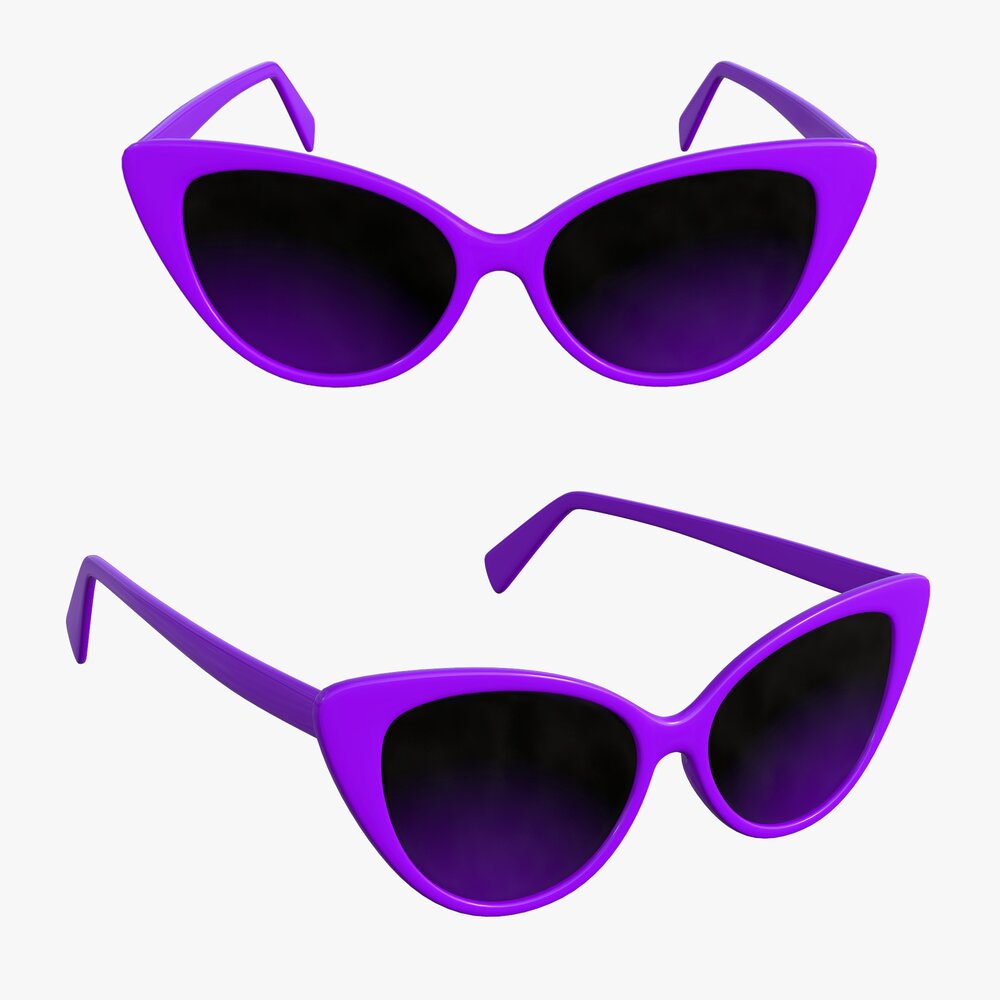 Butterfly Shaped Sunglasses 3D模型