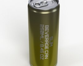 Slim Beverage Can 250 ml  8.45 oz 3D 모델 