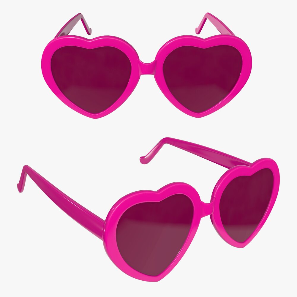 Heart Shaped Sunglasses 3D model
