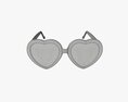 Heart Shaped Sunglasses 3d model