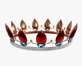 Queen's Crown with Jewels 3D model