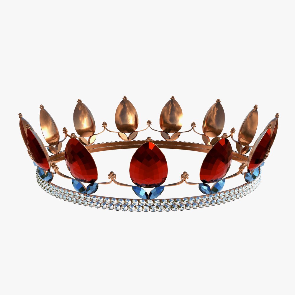 Queen's Crown with Jewels Modèle 3D