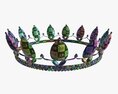 Queen's Crown with Jewels Modello 3D