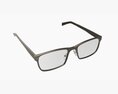 Modern Glasses with Black Frame 3D 모델 