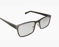 Modern Glasses with Black Frame 3d model