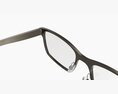 Modern Glasses with Black Frame Modello 3D