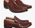 Brown Mens Classic Shoes Modèle 3d