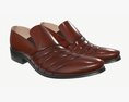 Brown Mens Classic Shoes 3Dモデル