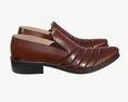 Brown Mens Classic Shoes 3D 모델 