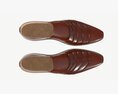 Brown Mens Classic Shoes 3D-Modell