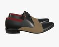 Tricolor Mens Classic Shoes Modèle 3d