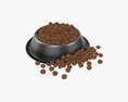 Dog Food Bowl With Spilled Food Modello 3D
