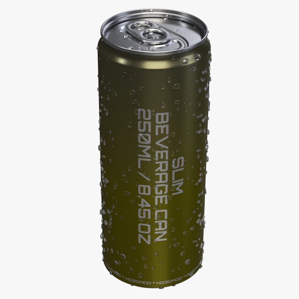 Slim Beverage Can Water Drops 250 Ml  8.45 Oz 3Dモデル