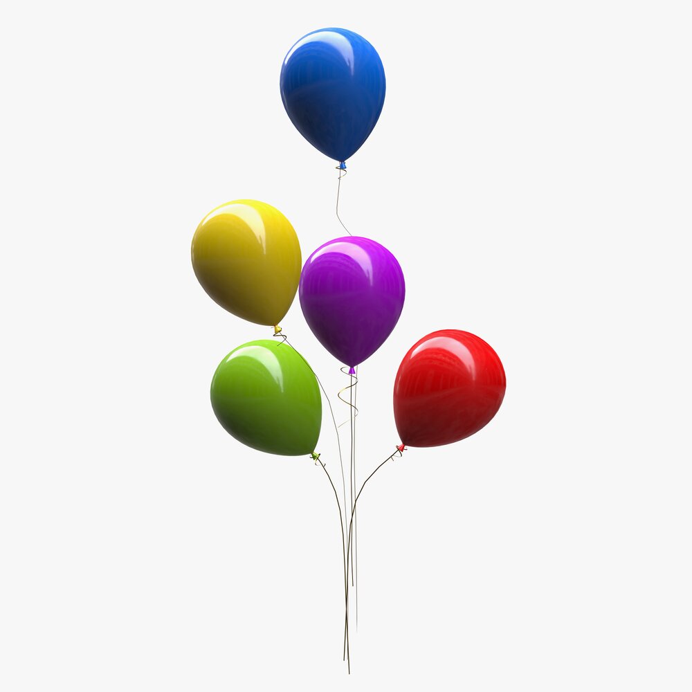 Small Bunch of Balloons Modelo 3D