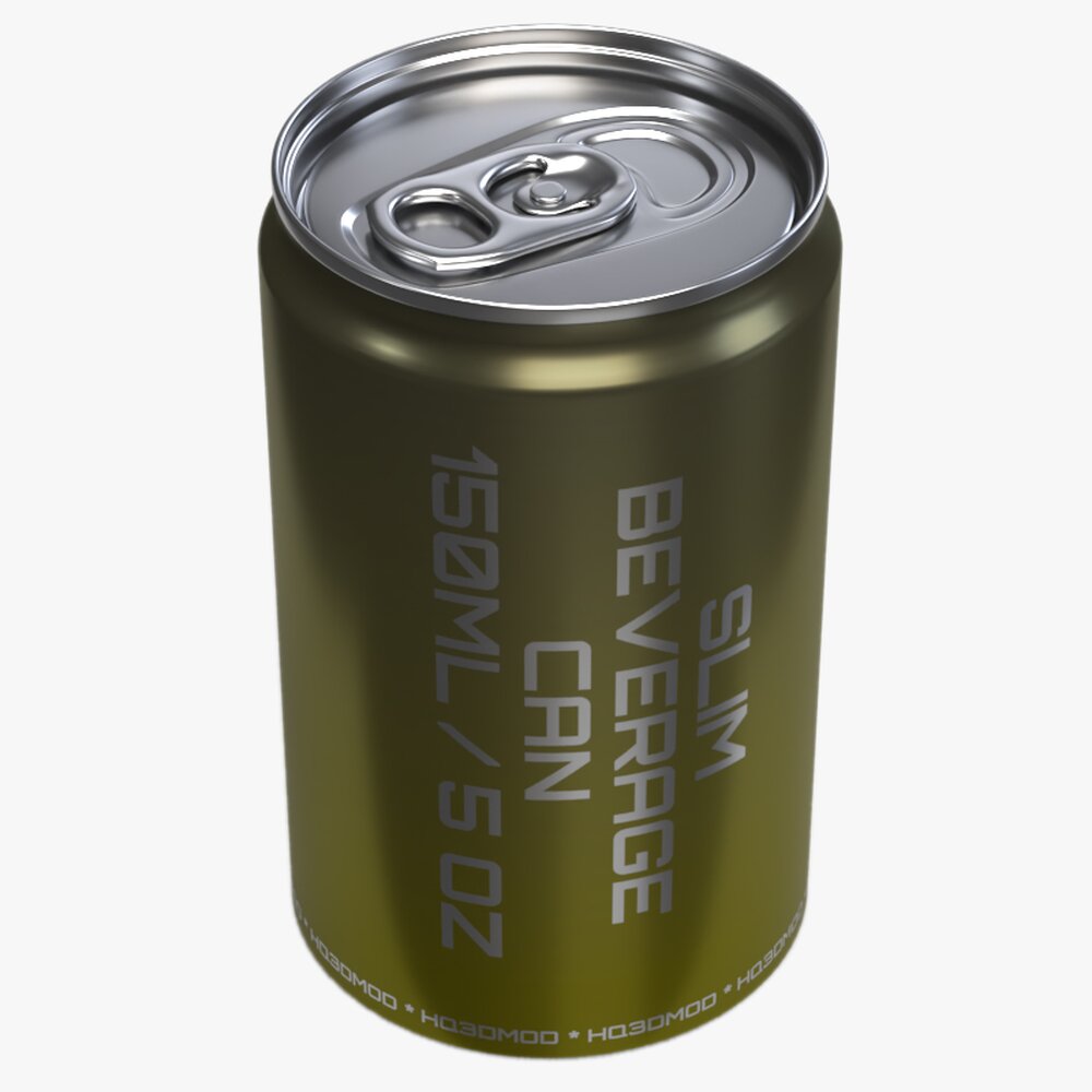 Slim Beverage Can 150 Ml 5 Oz 3D модель