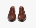 Brown Leather Mens Classic Shoes Modelo 3D