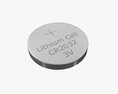 CR2032 Lithium Button Battery 3V Package 3D 모델 