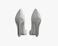 Female Red High Heels Footwear 3D модель