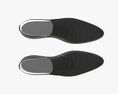Soft Black Mens Classic Shoes 3D-Modell