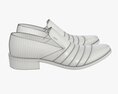 Soft Black Mens Classic Shoes 3D-Modell