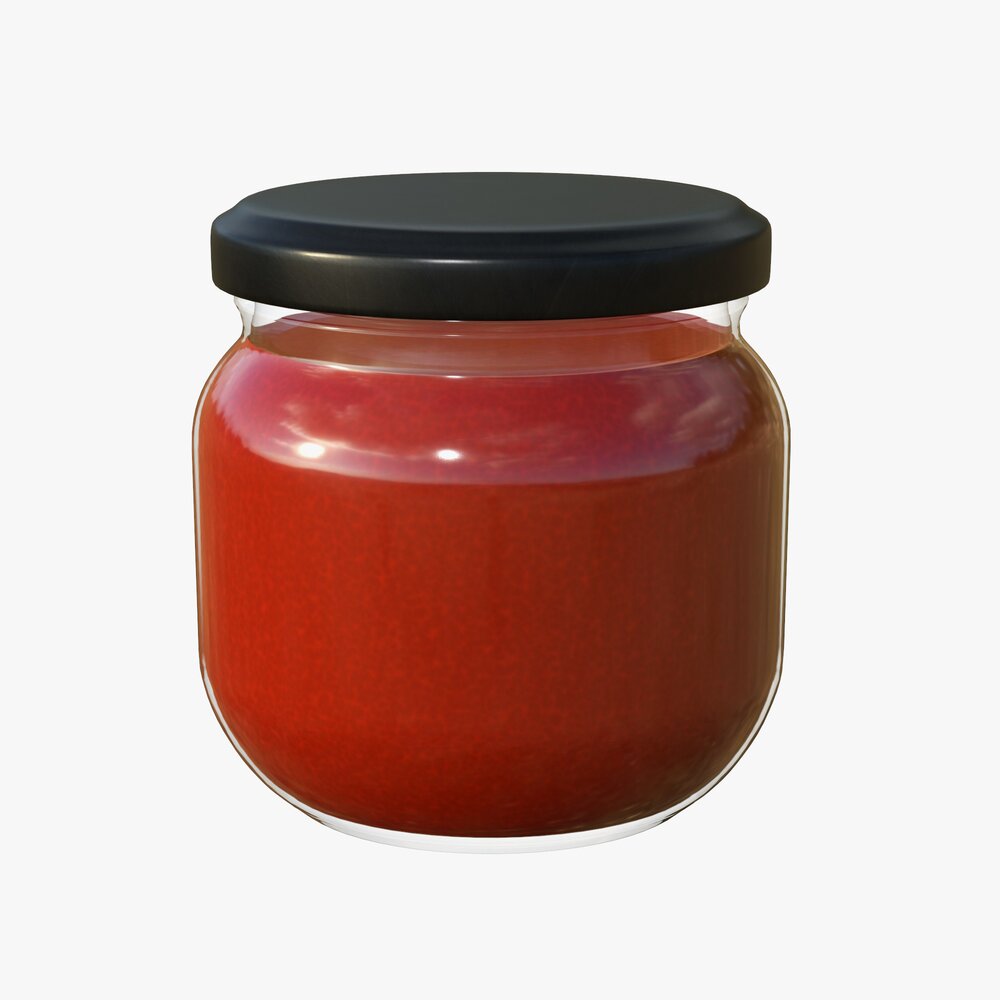 Small Sauce Glass Jar 3D model