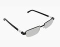 Reading Glasses with Black Frames 3d model