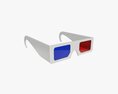 Glasses Cinema 3d Paper Red Blue 3D модель