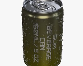 Slim Beverage Can Water Drops 150 Ml 5 Oz 3D model