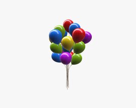 Large Bunch of Balloons Modelo 3d