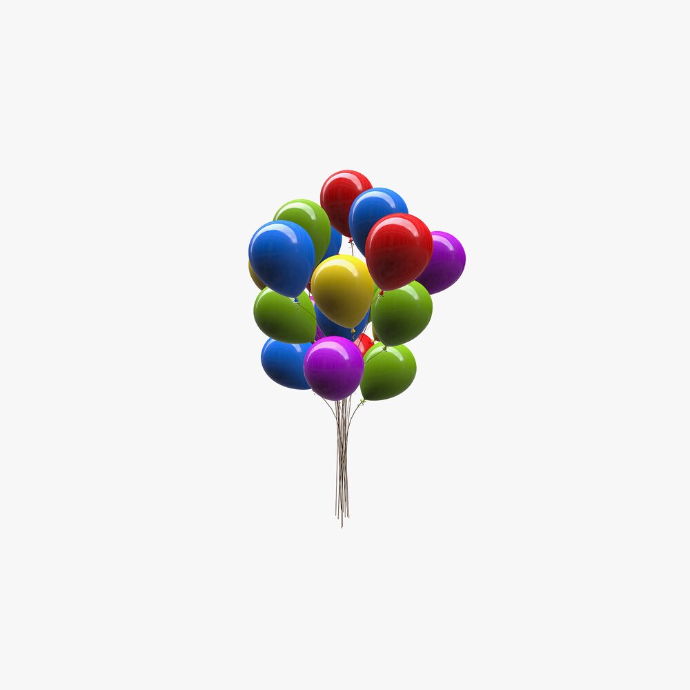 Large Bunch of Balloons Modelo 3D