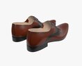 Brown and Black Leather Mens Classic Shoes 3D-Modell