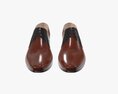 Brown and Black Leather Mens Classic Shoes 3D 모델 