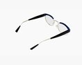 Glasses with Blue Frames Modello 3D
