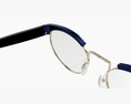 Glasses with Blue Frames Modello 3D