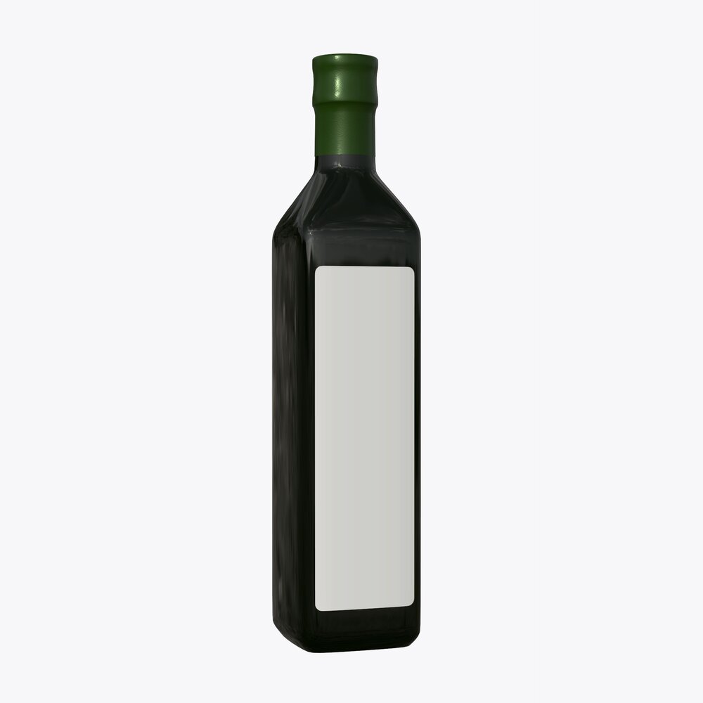 Olive Oil Bottle With Blank Label 3D model