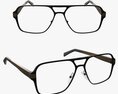 Modern Glasses with Thin Frames Modello 3D