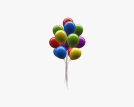 Bunch of Balloons Modello 3D