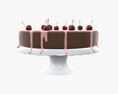 Cake With Cherry Top 3D-Modell
