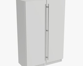 Free-Standing Refrigerator Double 3D 모델 