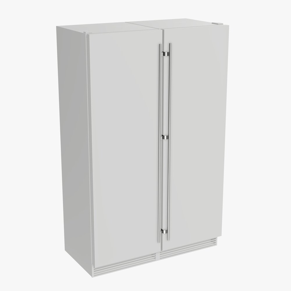 Free-Standing Refrigerator Double Modello 3D