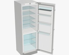 Free-Standing Refrigerator Opened 3D模型