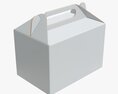 Gable Box Cardboard Food Packaging White Modelo 3d