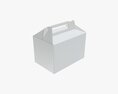 Gable Box Cardboard Food Packaging White 3D 모델 