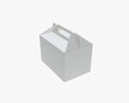 Gable Box Cardboard Food Packaging White Modelo 3D